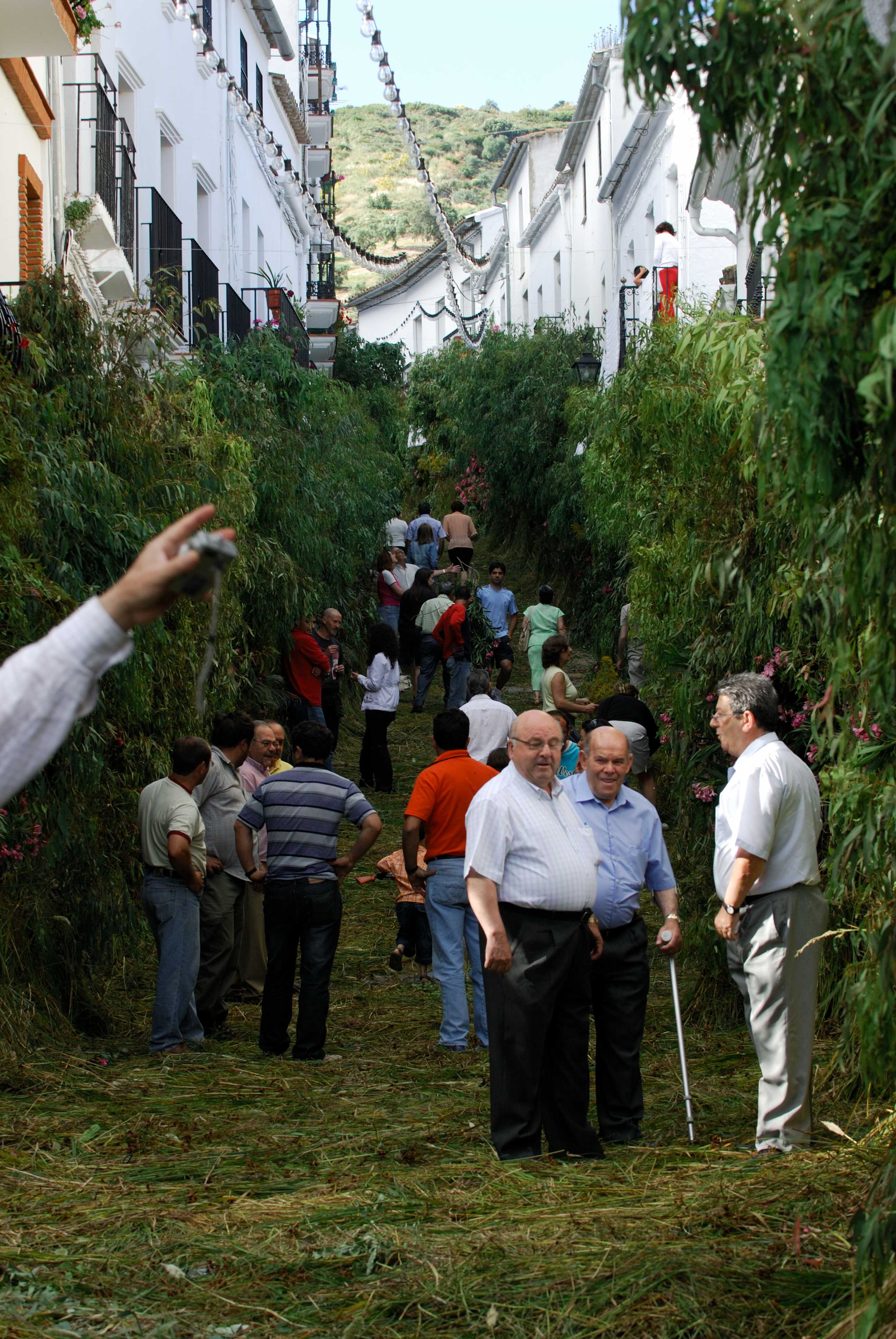 Gente disfrutando en el d&iacute;a del Corpus.